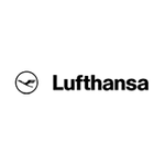 Schwarzes Logo des Unternehmens Lufthansa.