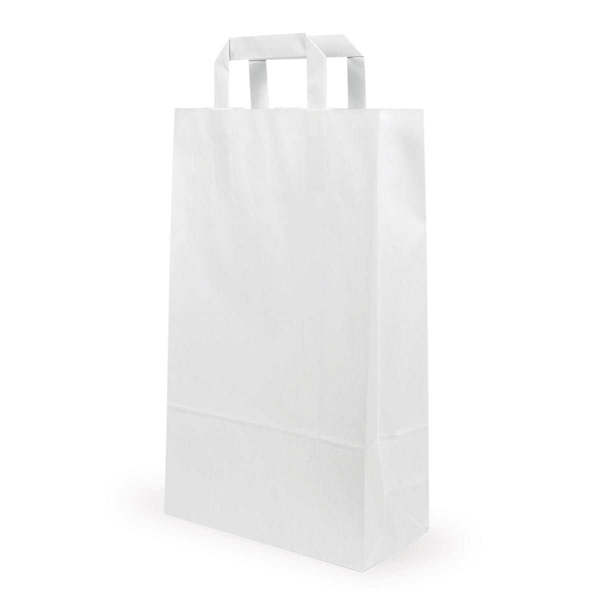 Papier Tragetasche Weiß — Hauptansicht vom Verpackungs-Importeur Elke Plastic