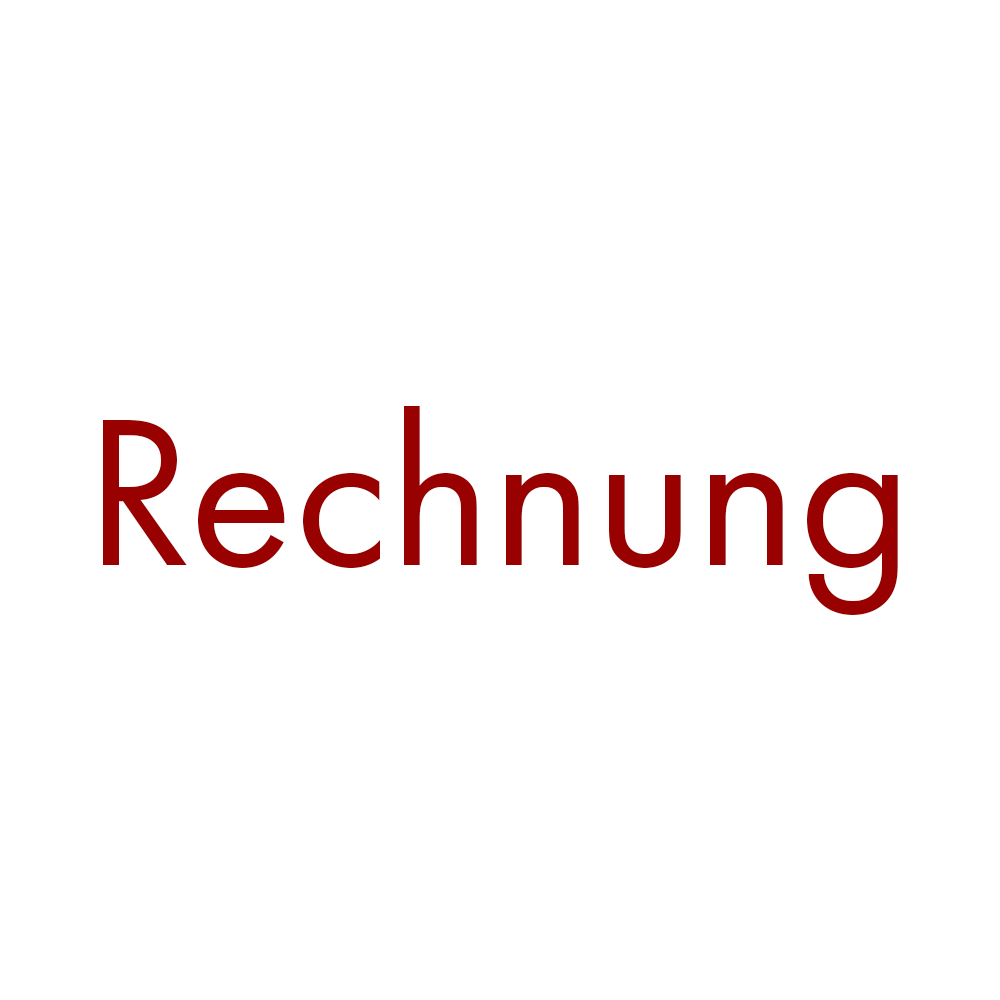 Ein Bild mit dem Schriftzug Rechnung