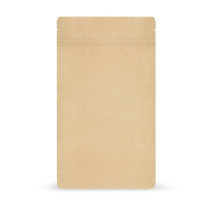 Standbodenbeutel Kraftpapier Aus Biologisch Abbaubaren Materialien — Hauptansicht des Beutels mit Kraftpapier-Optik von El...