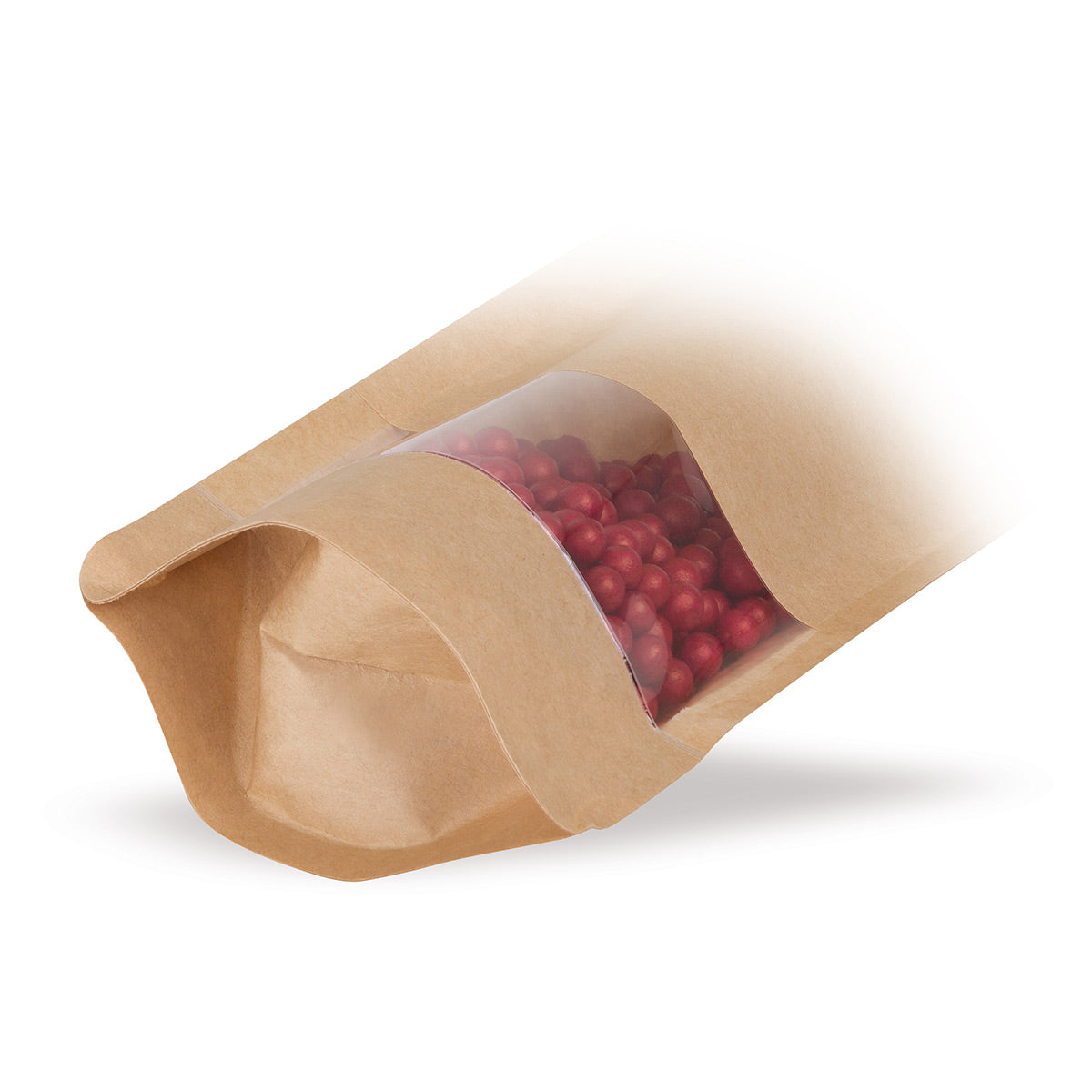 Standbodenbeutel Kraftpapier mit Sichtfenster Detail 4